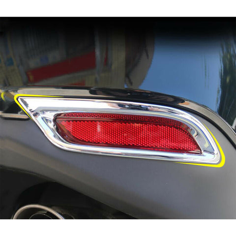 2x ABS Chrome Rear Fog Light Frame Cover Moulding Trim for Toyota Camry SE XSE 2018-2022