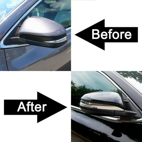 for Toyota Highlander 2014-2019 Side Mirror Trim - 2pcs ABS Chrome Rearview Mirror Trim Decorative Strip for Toyota RAV4 Hilux 2013-2019