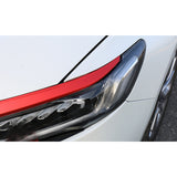 5pcs Red / Carbon Fiber Style Vinyl Front Hood Grille Grill Molding Trim Sticker Decal for Honda Accord 2018 2019