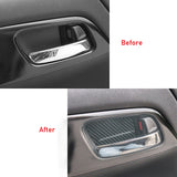 4pcs Carbon Fiber Style Car Inner Door Handle Bowl Trim Panel Cover for Honda Accord 2013-2017