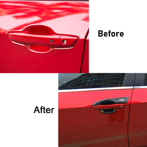 4pcs for Honda Civic 2016-2019 Door Handle Bowl Cover Trim, ABS Carbon Fiber Car Side Door Handle Panel Protector
