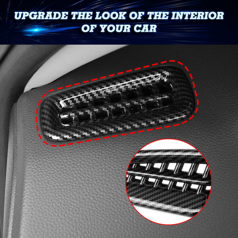 Carbon Fiber Texture Side Air Vent Outlet Overlay Panel Frame For Honda Civic 11th Gen 2022 Sedan Hatchback LX EX EX-L Sport Touring