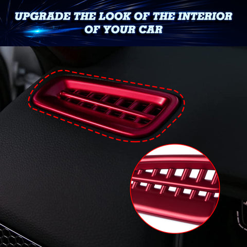 Interior Dashboard Side AC Air Outlet Frame Cover Trim For Honda Civic 11th Gen 2022, Red