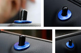 2pcs Aluminum Door Lock Knob Decorative Covers Stickers for Mercedes C E S GLC GLE Class Blue
