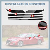 Glossy Black Chrome Delete Blackout Window Cover Decal For Nissan Altima 2019-22