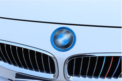 2Pcs Front Hood Rear Trunk Emblem Logo Surrounding Ring For BMW 5 Series F10 F11