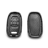 Matte Carbon Fiber Style Key Fob Shell Case Keyless Key Hard Cover Protector for Audi R8 Q5 Q7 S3 S4 S5 S6 S7 S8 SQ5 RS5 RS7 A4 A5 A6 A7 A8 3-button Smart Key