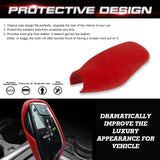 Red Suede Leather Gear Shift Lever Head Knob Cover For G30 G32 G11 G01 2017-up