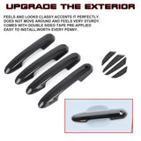 Carbon Fiber Style Door Handle+Door Edge Protect Trim For Toyota Rav4 2019-2024