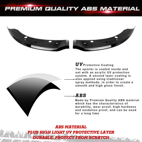 2X Black Bumper Corner Spoiler Splitter Trim For Charger SRT Scat Pack 2015-2019