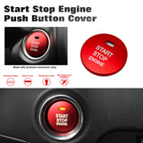 Red Keyless Engine Start Button Cover Decoration For Mazda 3 6 MX-5 CX-5 Miata