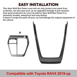 Set Carbon Fiber Style Center Console Gear Shift Box Water Cup Holder Accessories Cover Trim Combo Kit, Compatible with Toyota Rav4 2019-2024