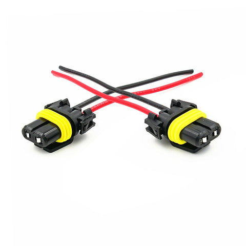 2pcs 9006 HB4 Socket Female Adapter Wiring Harness Pigtail Plug Connector for LED Fog Light Headlight