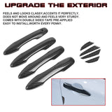 Door Handle + Carbon Fiber Door Edge Guard Cover For Toyota Camry 2018-2024