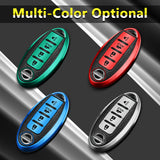 Soft 4 Button TPU+Leather Smart Key Cover Case Protector Holder For Nissan Green