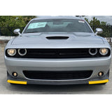 Yellow Bumper Lip Corner Spoiler Trim For Dodge Challenger Scat Pack R/T GT SRT