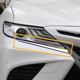 2 x Front Headlight Eyelid Cover Stainless Chrome Trim for Toyota Camry 2018