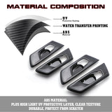 Carbon Fiber Texture Inner + Exterior Door Handle Bowl Trim For Honda CR-V 17-22