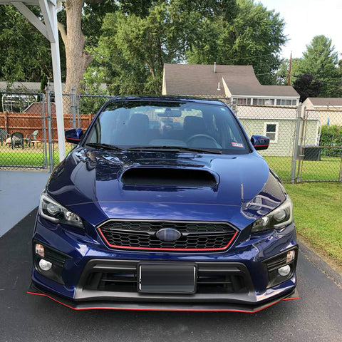 for Subaru WRX STI 2018 2019 2020 Front Grille Pinstripe Vinyl Sticker Glossy Red, Styling Front Hood Panel Edge Molding Trim Decal