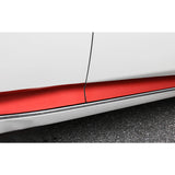 6pcs Red / Matte Black Vinyl Car Door Side Stripe Sticker Lower Door Panel Decal Molding Trim for Honda Accord 2018 2019