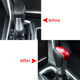 Car Interior Gear Shift Level Knob Cover Trim for Honda Accord 10th Gen 2018 2019 2020 (Red Gear Shift Knob Trim)