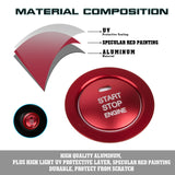 Red Aluminum Ignition Start + Cigarette Lighter Eject Button Trim For Subaru BRZ