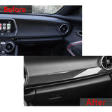 Carbon Fiber Dashboard Console Panel Strip Cover Molding Trim Overlay for Chevrolet Camaro 2016-2024