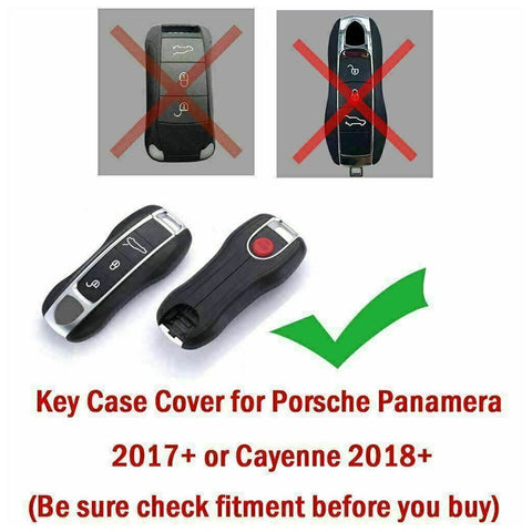 Red Smart Key FOB Cover Shell Holder For Porsche Panamera Cayenne G2 Remote Key