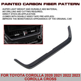 Carbon Fiber Texture Center A/C Air Outlet Cover For Toyota Corolla 2020-2023