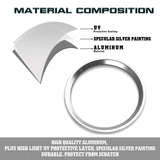 Silver Steering Wheel Button Central Logo Ring Molding Trim For Mercedes C GLC