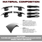 Glossy Black W/Smart Key Hole Door Handle + Bowl Trim For Toyota Corolla 2020-24