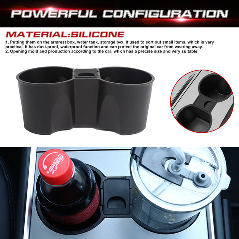 For Tesla Model 3 2021-2023 & Model Y 2021-up Water Storage Box Car Cup Holder Limiter Accessories