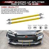Xotic Tech Adjustable 10-13 Front Bumper Lip Splitter Diffuser Strut Tie Bar Support Rod Universal For Car Blue Xotic Tech Adjustable 10-13 Front Bumper Lip Splitter Diffuser Strut Tie Bar Support Rod Universal For Car Blue