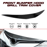 Carbon Fiber Pattern Exterior Front Grille Hood Cover Trim For Toyota Camry LE, XLE 2018-up 4 Door Sedan