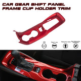 Sporty Style Red Center Gear Shift Frame Cover Trim For Toyota Corolla 2020-2022