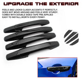 Carbon Fiber Style Door Handle+Door Edge Protect Trim For Honda Civic 8th 06-11