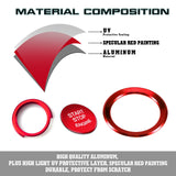 Red Start Stop Button Steering Wheel Logo Ring Cover For BMW 1 2 3 4 Series X1
