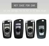 For BMW Key Fob Cover, Smart Remote Key Shell Case Holder Protector Compatible With BMW 1 3 4 5 6 X3 M6 GT3 GT5 Series, Silver