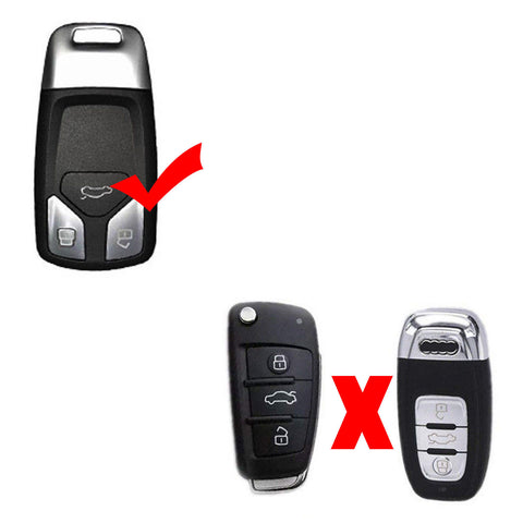 Carbon Fiber Pattern Key Fob Cover - TPU Shell Remote Key Case Protector for Audi A4 TT A5 Q7 2016-up