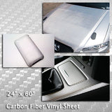 Premium Titanium Silver 3D Twill-Weave Carbon Fiber Style Vinyl Sheet 24" x 48"
