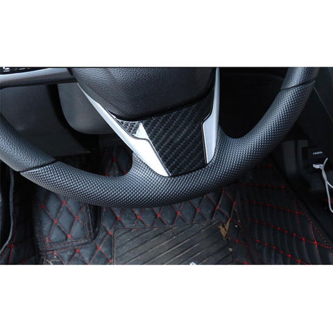 Real Carbon Fiber Steering Wheel Cover Panel Frame Trim for Honda Civic 2016 and up