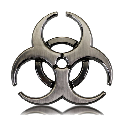 Side Badge Sticker 3D Logo Resident Evil Umbrella Corporation Biohazard Metal Chrome Fender Emblem
