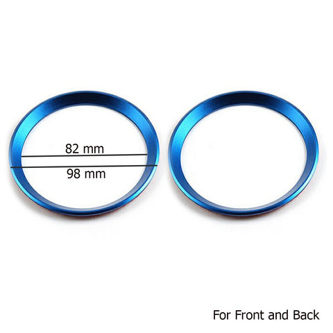 2 Pieces Car Front Rear Logo Chrome Ring Decoration For BMW 5 Series F10 F11