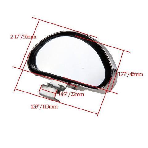 Blind Spot Mirror, 2 Pcs Convex Clip On Half Oval Rear View Conter Blind Spot Angle Auxiliary Mirrors For Car Truck SUVs Motorcycle