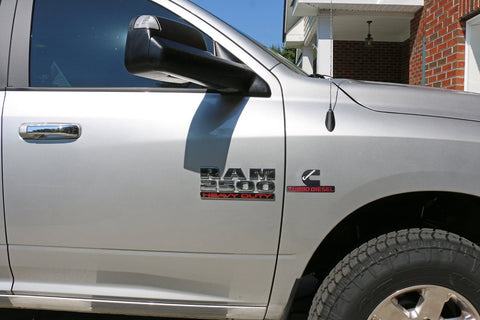 1x Matte Black CUMMINS TURBO DIESEL Emblem Badge for Dodge Ram 1500 2500 3500