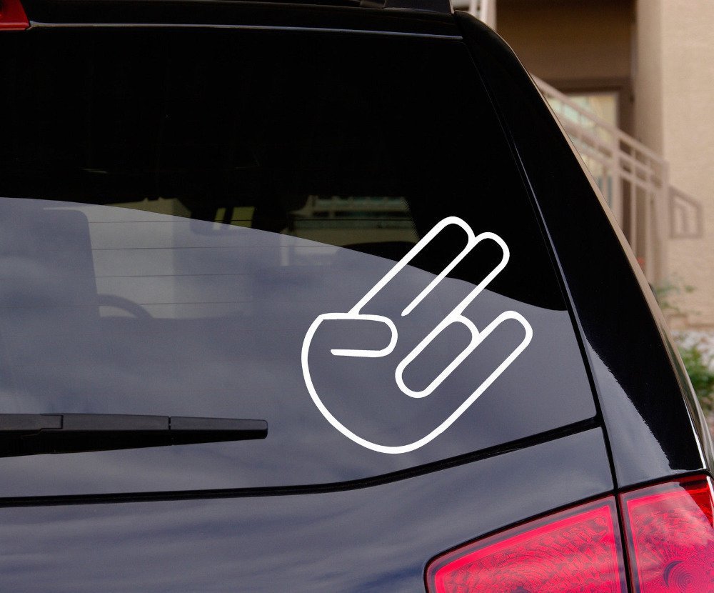 CRDesign Skeleton Shocker Hand Decal - 8 Hand JDM Car Vinyl Sticker 4.4x8 Inch College Humor