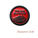 2pcs TARIL RATED 4x4 Badge Car Trunk Lid Side Fenders Body Emblem Nameplate Sticker For Jeep Wrangler [Red/Black/Bronze]