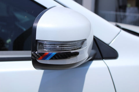 1 Set Carbon Fiber Rear view Mirror Protector Anti-scratch Trim Sticker Perftec Fit BMW