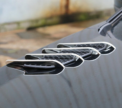 1 Set Car Custom Hood Side Flow Vent Fender Intake Grille Air Net Door Cover Decal Auto Stickers