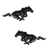 2x Ford Mustang Running Horse Chrome Finish Pony Emblems For Ford Mustang Side Fender Badge